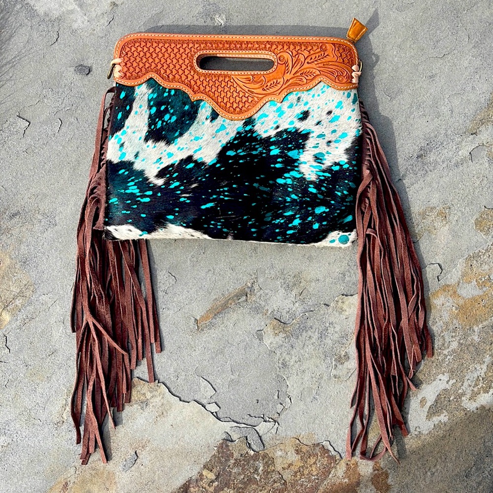 Fringe and Cowhide American Darling Crossbody